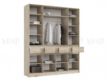 Спальный гарнитур Роджина крафт серый/кашемир, модульный (Миф) в Арамиле - aramil.mebel-e96.ru