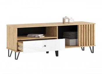 Тумба ТВ (1500) Роджина крафт/белый (Миф) в Арамиле - aramil.mebel-e96.ru