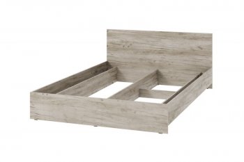 Кровать двуспальная Ронда дуб крафт серый/белый (ИЦ) в Арамиле - aramil.mebel-e96.ru