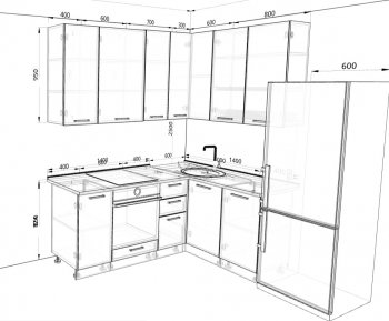 Кухонный гарнитур угловой 2000*1400 мм (Санвут) в Арамиле - aramil.mebel-e96.ru