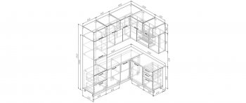 Кухонный гарнитур угловой Крафт 2200*1700 мм (Санвут) в Арамиле - aramil.mebel-e96.ru