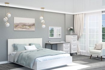 Кровать с подъемным механизмом Шарм (арт.031М1) экокожа Sontex Milk (Диал) в Арамиле - aramil.mebel-e96.ru