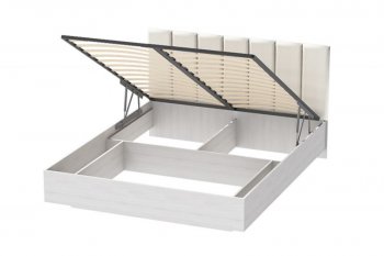 Кровать с подъемным механизмом Шарм (арт.031М1) экокожа Sontex Milk (Диал) в Арамиле - aramil.mebel-e96.ru