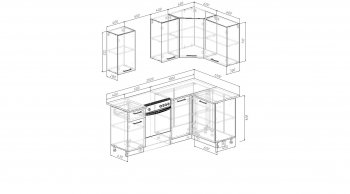 Кухонный гарнитур угловой Роза 2000*1200 мм (Sanvut) в Арамиле - aramil.mebel-e96.ru