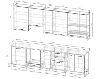 Кухонный гарнитур высокий Старое дерево 3000 мм МДФ в Арамиле - aramil.mebel-e96.ru