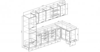 Угловой кухонный гарнитур Латте 3200х1400 мм в Арамиле - aramil.mebel-e96.ru