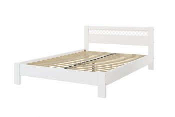 Кровать из массива Шейла белый античный (БМ) в Арамиле - aramil.mebel-e96.ru