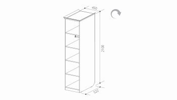 Шкаф-пенал ШиК-1 ( Уголок Школьника 2) в Арамиле - aramil.mebel-e96.ru