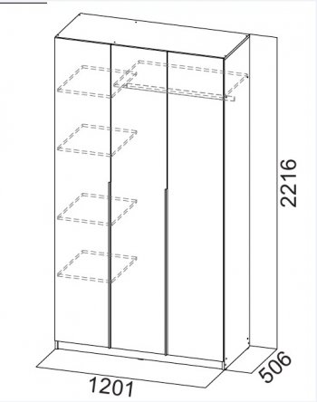 Шкаф 1200 мм ШК-5 графит (СВ) в Арамиле - aramil.mebel-e96.ru