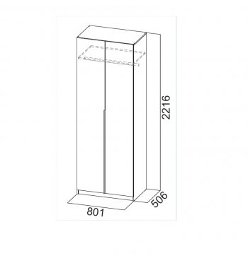 Шкаф 800 мм ШК-5 графит (СВ) в Арамиле - aramil.mebel-e96.ru