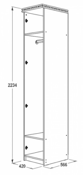 Шкаф 1-но дверный для одежды Ольга-13 в Арамиле - aramil.mebel-e96.ru