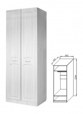 Шкаф 2-х дверный для платья и белья Ева-10 в Арамиле - aramil.mebel-e96.ru