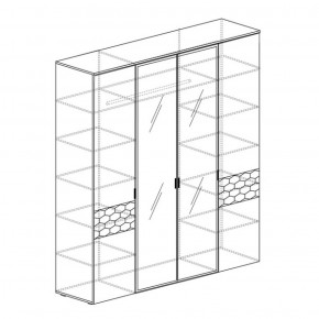 Шкаф 4-дверный Дели 79 (Яна) в Арамиле - aramil.mebel-e96.ru