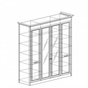 Шкаф 4-дверный с зеркалом Адель 457 (Яна) в Арамиле - aramil.mebel-e96.ru