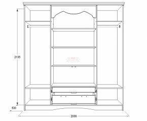 Шкаф 2000 мм для одежды и белья Ольга-10 МДФ в Арамиле - aramil.mebel-e96.ru