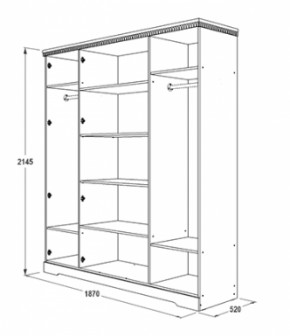 Шкаф 1800 мм для одежды и белья Ольга-12 ЛДСП в Арамиле - aramil.mebel-e96.ru