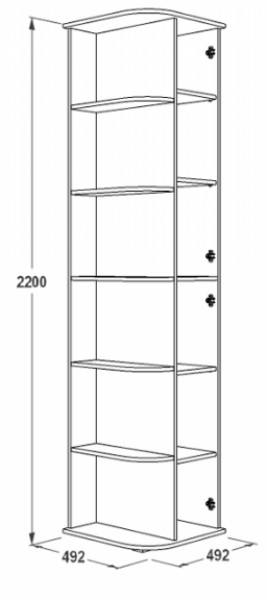 Шкаф крайний Ольга-14 (492*492) в Арамиле - aramil.mebel-e96.ru