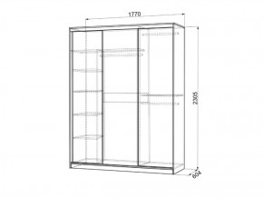 Шкаф-купе Бассо 7-600 07 (полки слева) в Арамиле - aramil.mebel-e96.ru