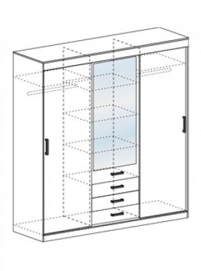 Шкаф-купе Лидер-3М 1700 мм (СтендМ) в Арамиле - aramil.mebel-e96.ru