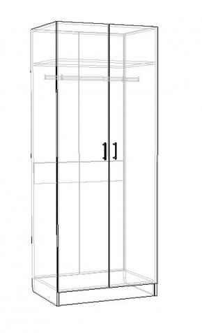 Шкаф Лофт 2-х створчатый (Дуб сонома) в Арамиле - aramil.mebel-e96.ru