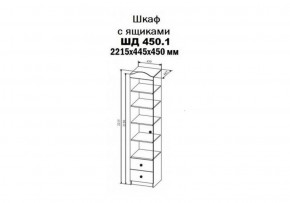 Шкаф-пенал KI-KI 450 мм, ШД450.1 (ДСВ) в Арамиле - aramil.mebel-e96.ru