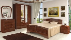 Шкаф 1600 мм ШК-4 с 2 зерк. ЛАК Орех Тёмный (БМ) в Арамиле - aramil.mebel-e96.ru