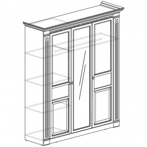 Шкаф трехдверный Лючия 180 дуб оксфорд (Яна) в Арамиле - aramil.mebel-e96.ru