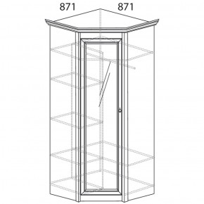 Шкаф угловой Флоренция 641 (Яна) в Арамиле - aramil.mebel-e96.ru