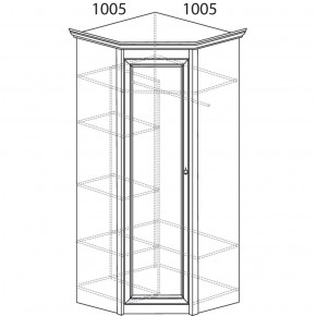 Шкаф угловой Флоренция 662 фасад глухой (Яна) в Арамиле - aramil.mebel-e96.ru