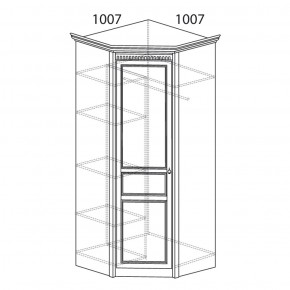 Шкаф угловой Лючия 183 дуб оксфорд (Яна) в Арамиле - aramil.mebel-e96.ru