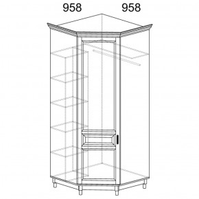 Шкаф угловой Прованс 418 (Яна) в Арамиле - aramil.mebel-e96.ru