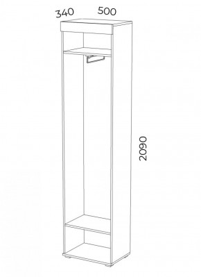 Шкаф ЗШ-5-1-R Зетта в Арамиле - aramil.mebel-e96.ru