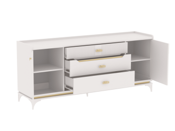 Комод широкий Сиде Белый (СБК) в Арамиле - aramil.mebel-e96.ru