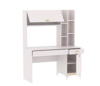 Стол письменный с надстройкой Сиде Белый (СБК) в Арамиле - aramil.mebel-e96.ru