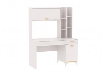 Стол письменный с надстройкой Сиде Белый (СБК) в Арамиле - aramil.mebel-e96.ru