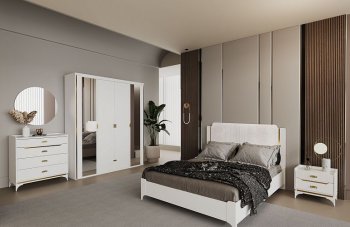 Спальный гарнитур Сиде Белый, модульный (СБК) в Арамиле - aramil.mebel-e96.ru