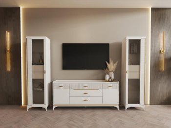 Стенка Сиде Белая (СБК) в Арамиле - aramil.mebel-e96.ru