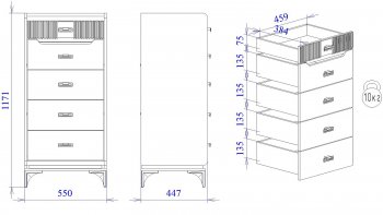 Комод высокий Сиде Белый (СБК) в Арамиле - aramil.mebel-e96.ru