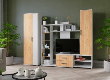 Стенка Сидней-1 + шкаф (Микон) в Арамиле - aramil.mebel-e96.ru