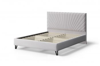 Кровать Сильвия мягкая Moonlight (серо-бежевый), 1600 (МЛК) в Арамиле - aramil.mebel-e96.ru