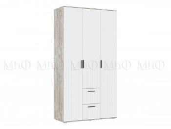 Шкаф 1200 мм Сильвия, дуб юкон/белый (Миф) в Арамиле - aramil.mebel-e96.ru