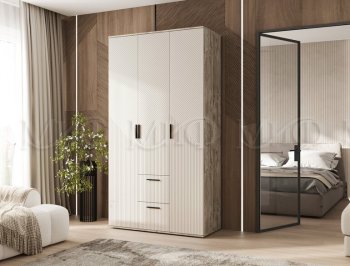 Шкаф 1200 мм Сильвия, дуб юкон/кашемир (Миф) в Арамиле - aramil.mebel-e96.ru