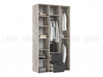 Шкаф 1200 мм Сильвия, дуб юкон/графит (Миф) в Арамиле - aramil.mebel-e96.ru