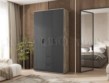 Шкаф 1200 мм Сильвия, дуб юкон/графит (Миф) в Арамиле - aramil.mebel-e96.ru