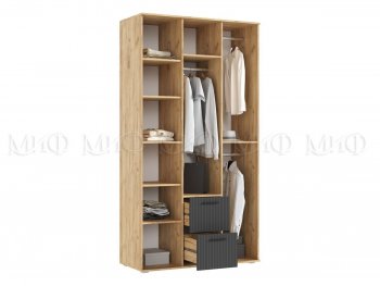 Шкаф 1200 мм Сильвия, крафт/графит (Миф) в Арамиле - aramil.mebel-e96.ru