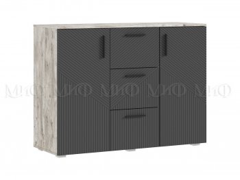 Комод Сильвия, дуб юкон/графит (Миф) в Арамиле - aramil.mebel-e96.ru