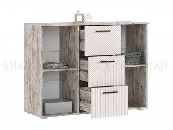 Комод Сильвия, дуб юкон/кашемир (Миф) в Арамиле - aramil.mebel-e96.ru