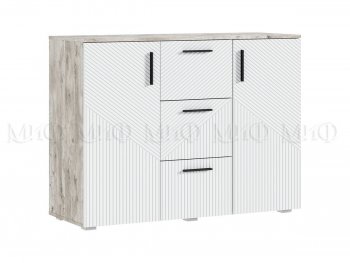 Комод Сильвия, дуб юкон/белый (Миф) в Арамиле - aramil.mebel-e96.ru