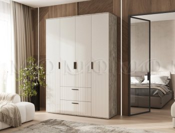 Шкаф 1600 мм Сильвия, дуб юкон/кашемир (Миф) в Арамиле - aramil.mebel-e96.ru