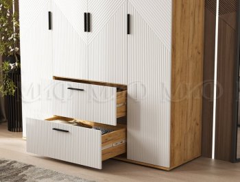 Шкаф 1600 мм Сильвия, крафт/белый (Миф) в Арамиле - aramil.mebel-e96.ru
